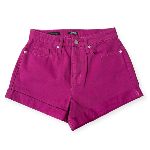 Wild Fable Magenta/Hot Pink Highest Rise Mom Denim Shorts NWT - Picture 5 of 11